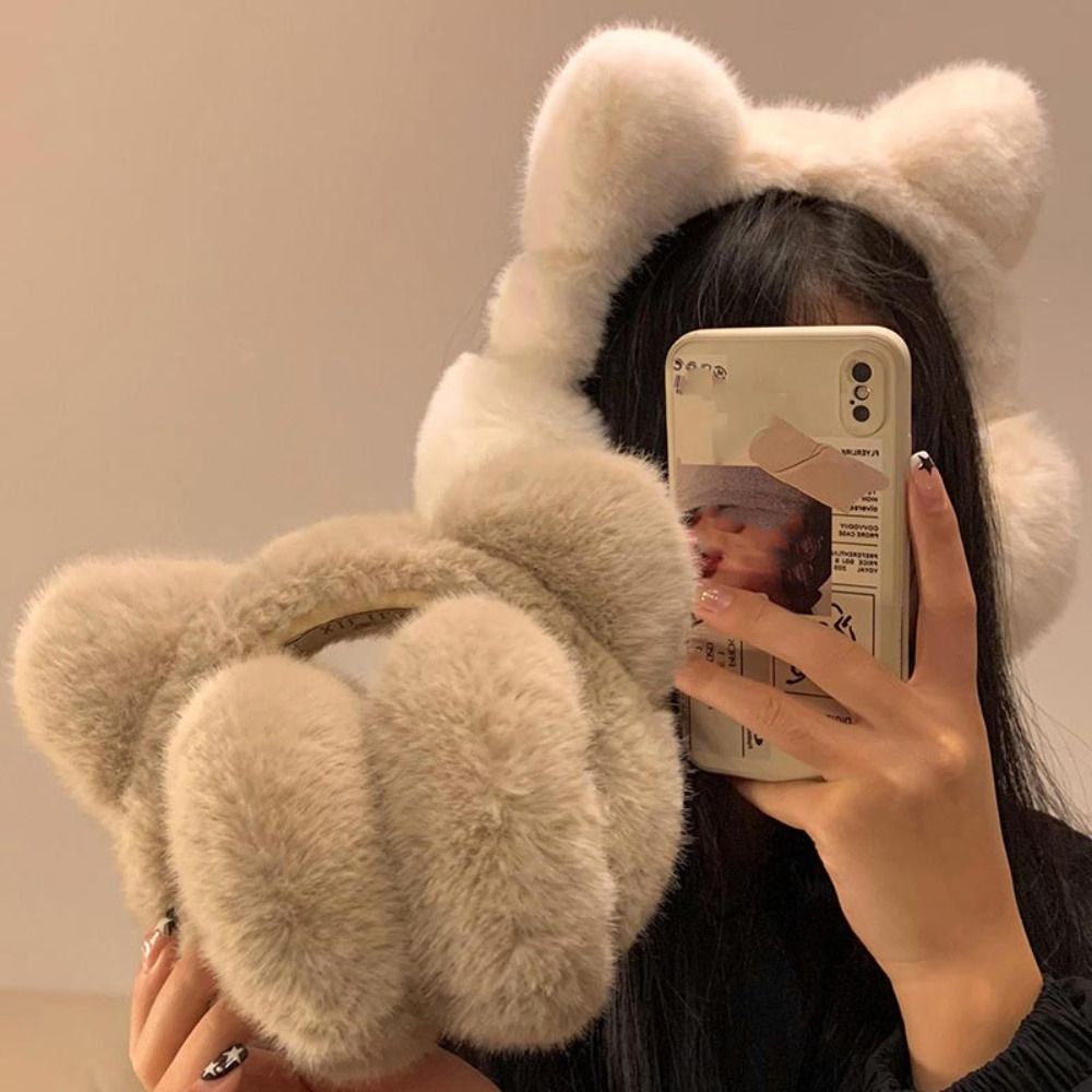 Cute Cat Earmuffs Winter Warm  - Earmuffs Foldable 评论和价格