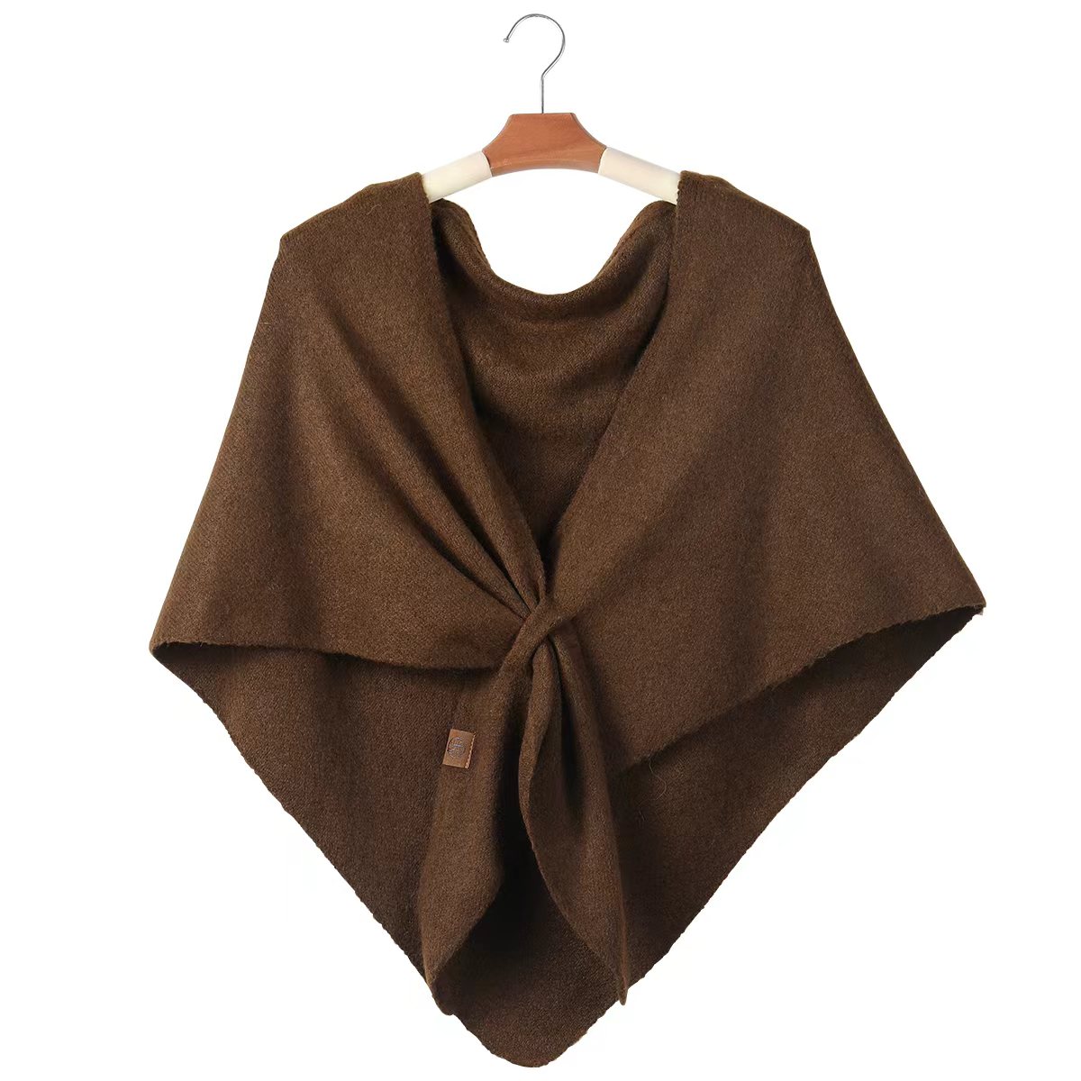 Simple Solid Color Knitted Tri - Shawl Wrap Winter 评论和价格