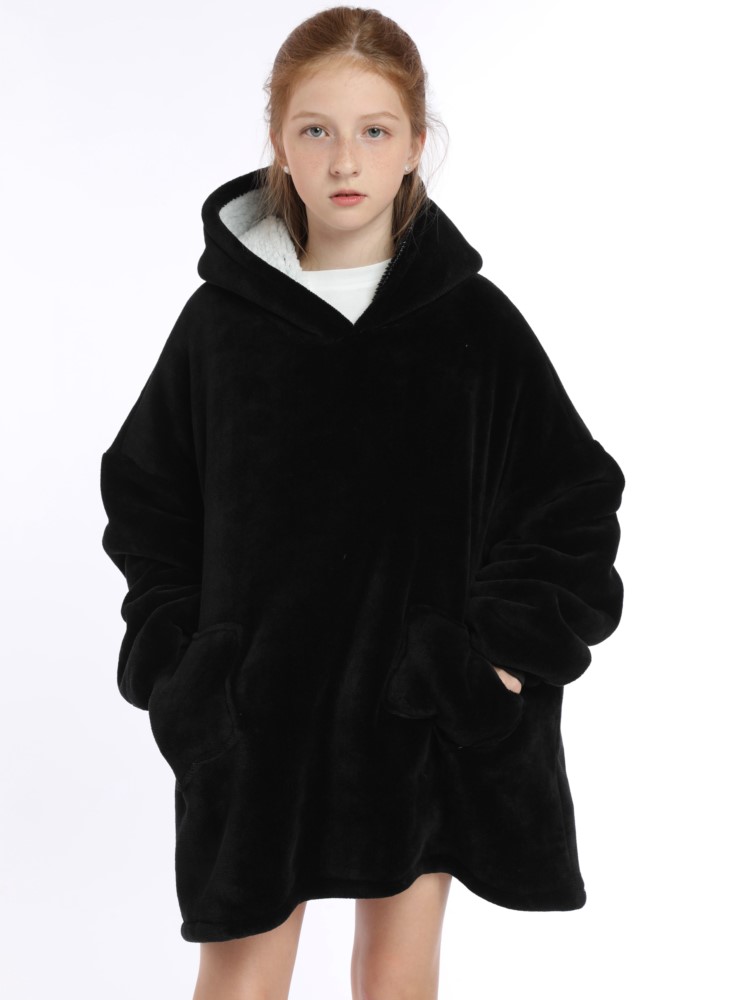 Winter Sherpa Blanket Teens Ho - Sherpa Hoodie Fleece 评论和价格
