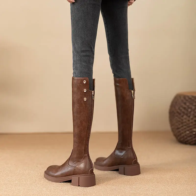 Autumn Winter Middle Heel Ladi - Waterproof Winter Boot 评论和价格