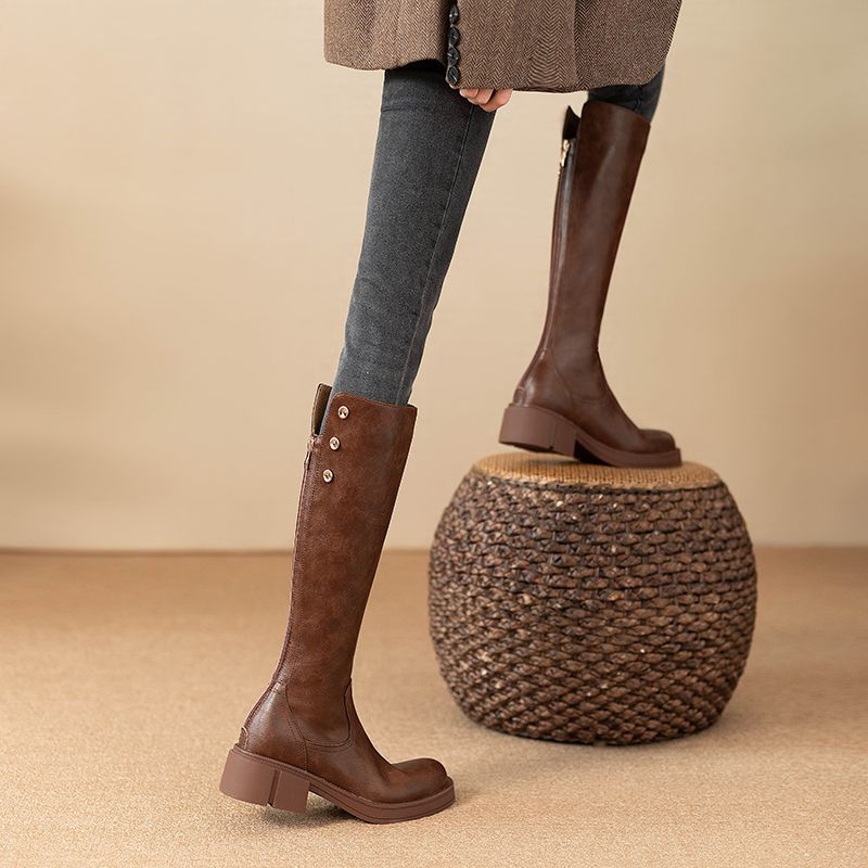 Autumn Winter Middle Heel Ladi - Waterproof Winter Boot 评论和价格